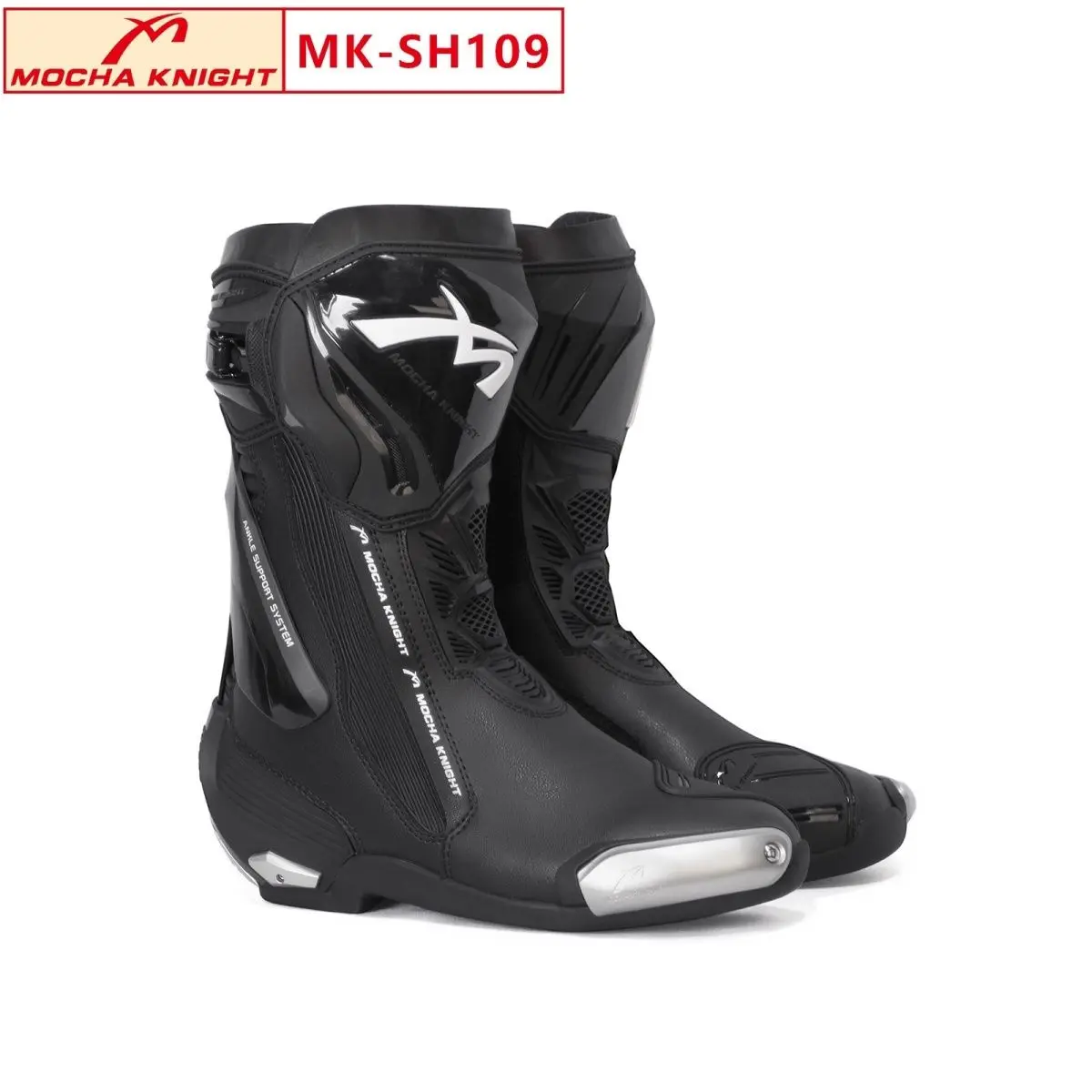 Mocha Knight Track Motorcycle Four Seasons Protection Waterproof Riding Off-Road Competitive Racing Boots Botas Moto