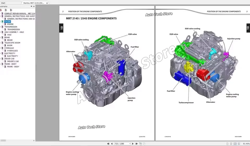 For Manitou Forklift 7.26GB PDF Repair Operators Manual & Spare Parts Catalog