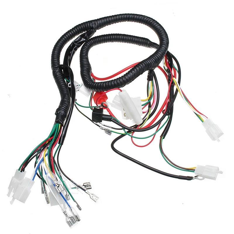 1 set Wiring Harness Loom CDI Ignition Coil Spark Plug Switch Solenoid Relay for 150cc 200cc 250cc ATV Dirt Bike Stator