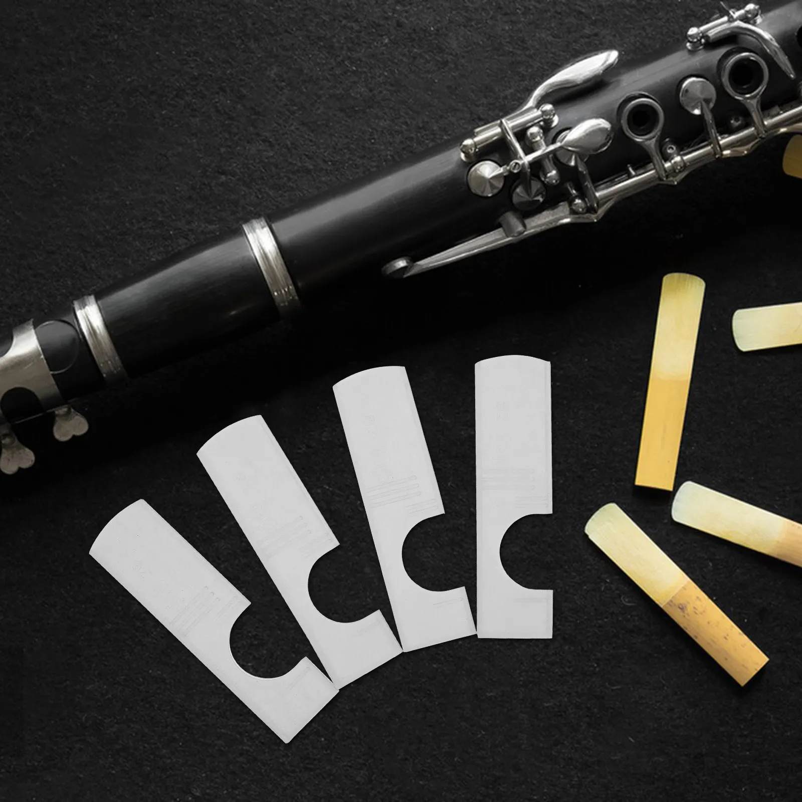 5Pcs Saxophone Reed Case Independent Protective Holder Efficient Side Access for Alto Tenor Sax Clarinet Reeds Storage