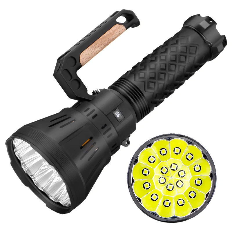 (2 pieces) Nylon Plastic Version Tactical Flashlight LED Rail-mounted FlashlightSuper Bright High Power Solar Linter