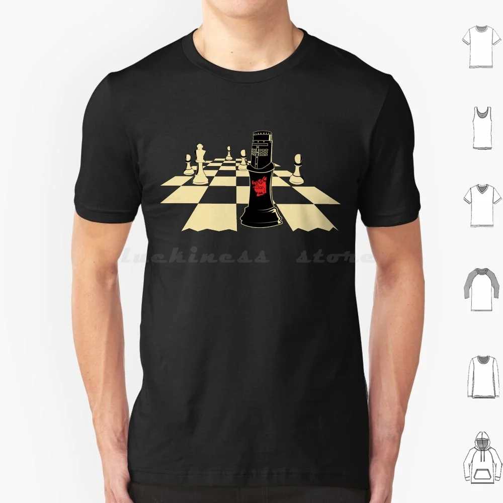 None Shall Pass T Shirt Men Women Kids 6xl The Holy Grail Funny Black Knight Chess Retro Geeky Game 1980s None Shall Pass Ript