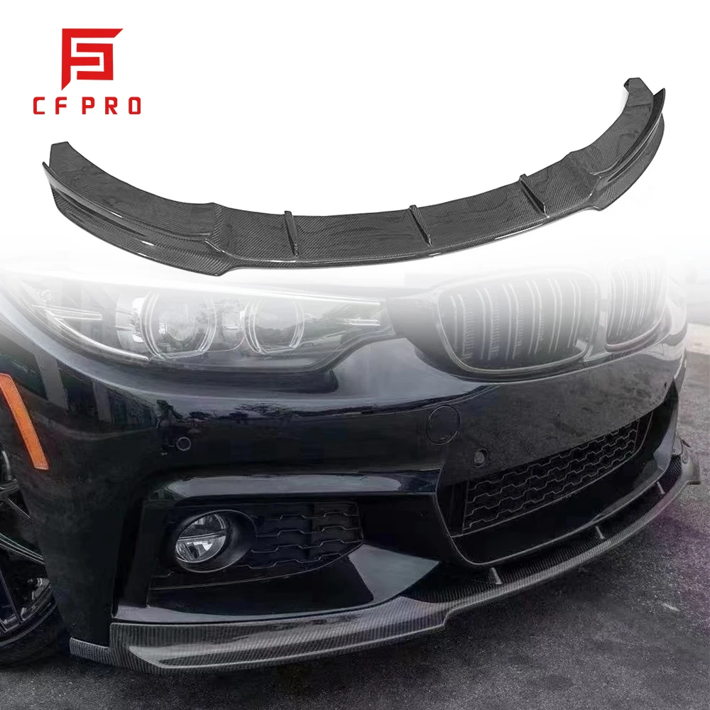 حقيقي ألياف الكربون الوفير الجبهة الشفاه الفاصل لسيارات BMW 4 سلسلة F32 F36 FD الجبهة شفة ممتصة للصدمات طقم هيكل السيارة الملحقات