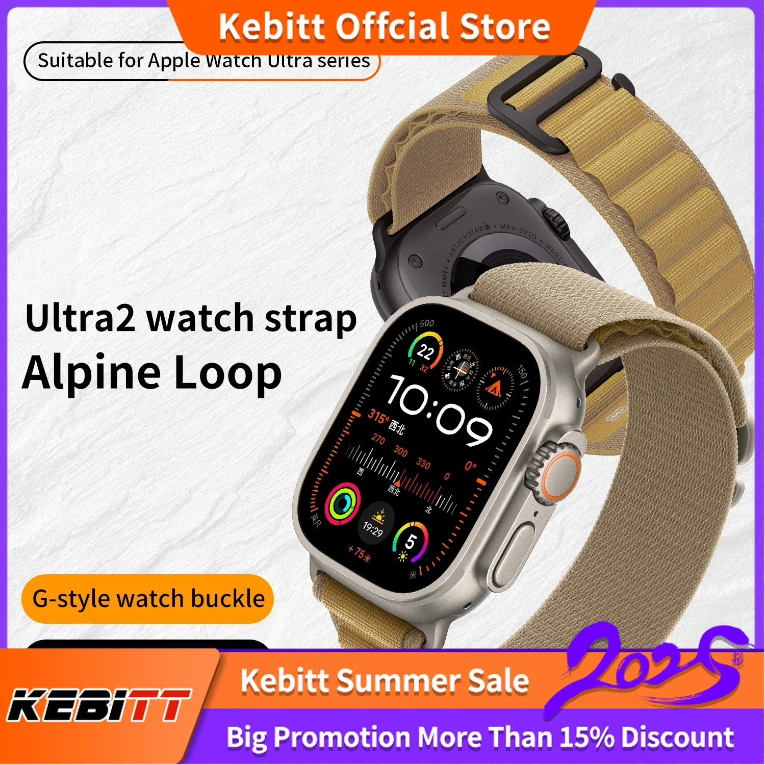 Kebitt новый высококачественный нейлоновый ремешок Alpine Loop для Apple Watch Series 10 Ultra2 9 8 7 6 ремешок Iwatch 46 мм 42 мм 41 мм 45 мм 49 мм