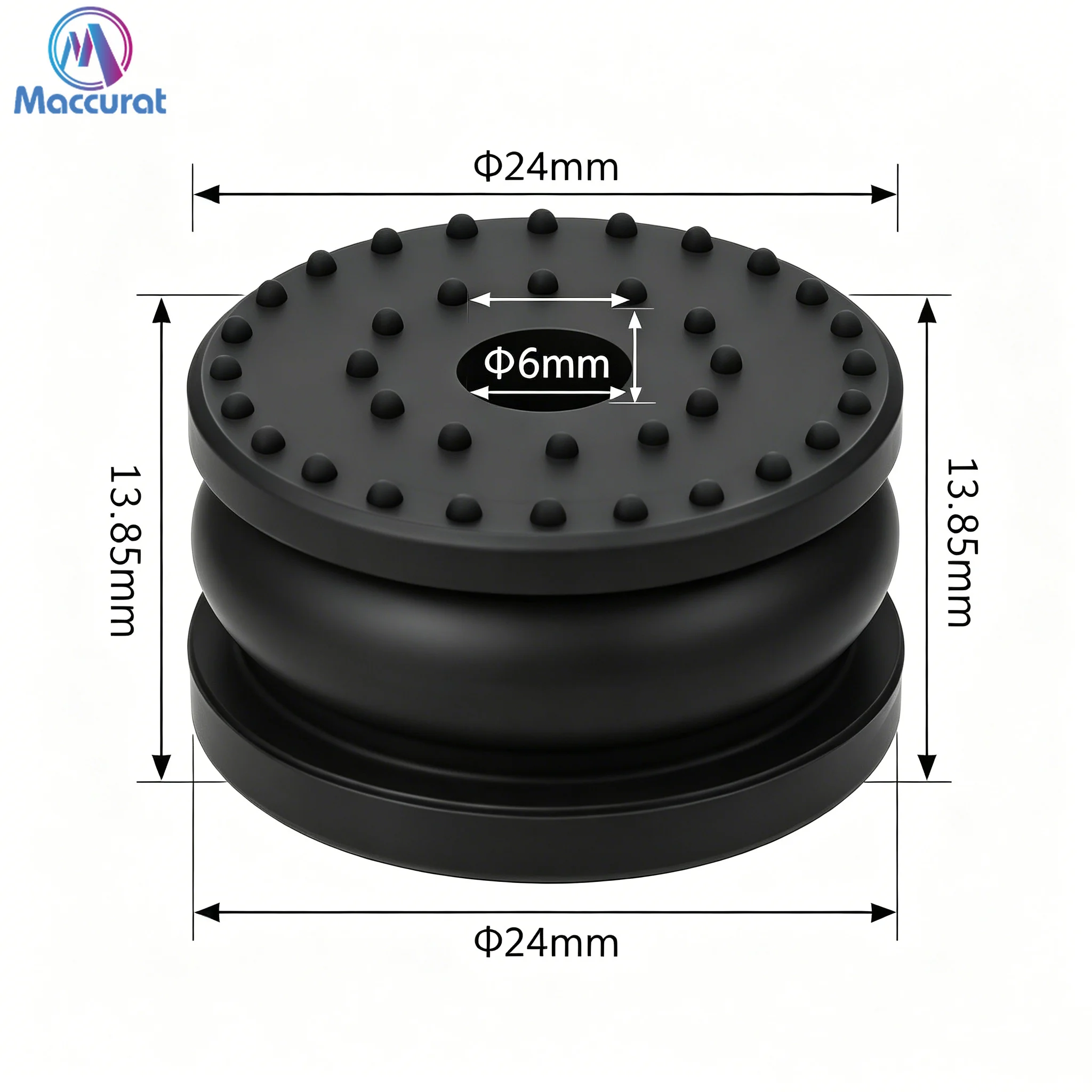 Anti-Vibration Feet for Bambu Lab H2D/H2S, Shock-Absorbing Foot Pads, Noise Reduction, Easy Installation 3D Printer Replacement