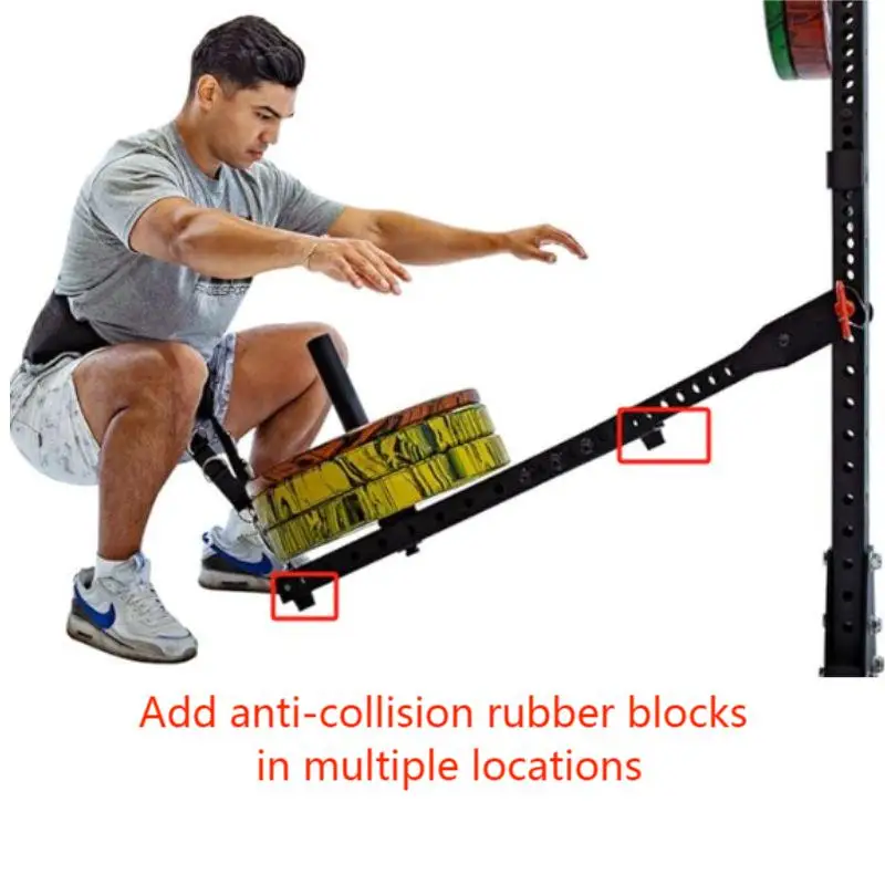 Adjustable Deep Squat Hip Lift Training Rod, Single Arm Rowing Training, Leg Exercise, Fitness Equipment