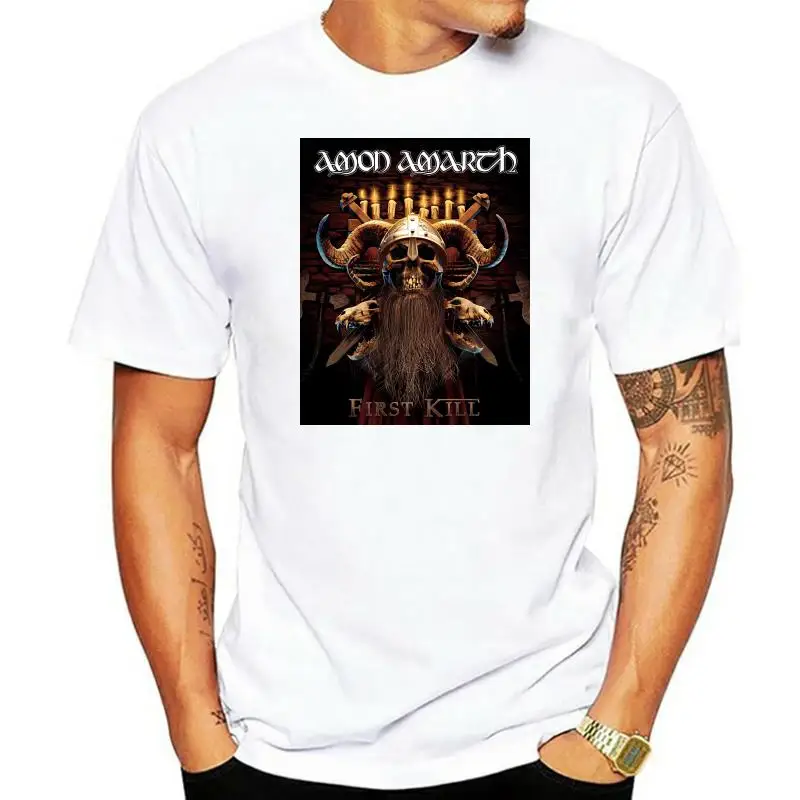 NEW T-SHIRT  AMON AMARTH First Kill  DTG PRINTED TEE-S-7XL