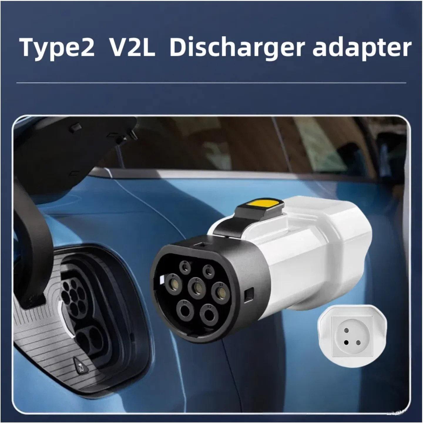 

Type 2 16A v2l adapter for Xpeng G9 G6 P7 G3i MG BYD SMART Jaecoo7 NAMMI EVs Supports Car Discharge with Israel Socket
