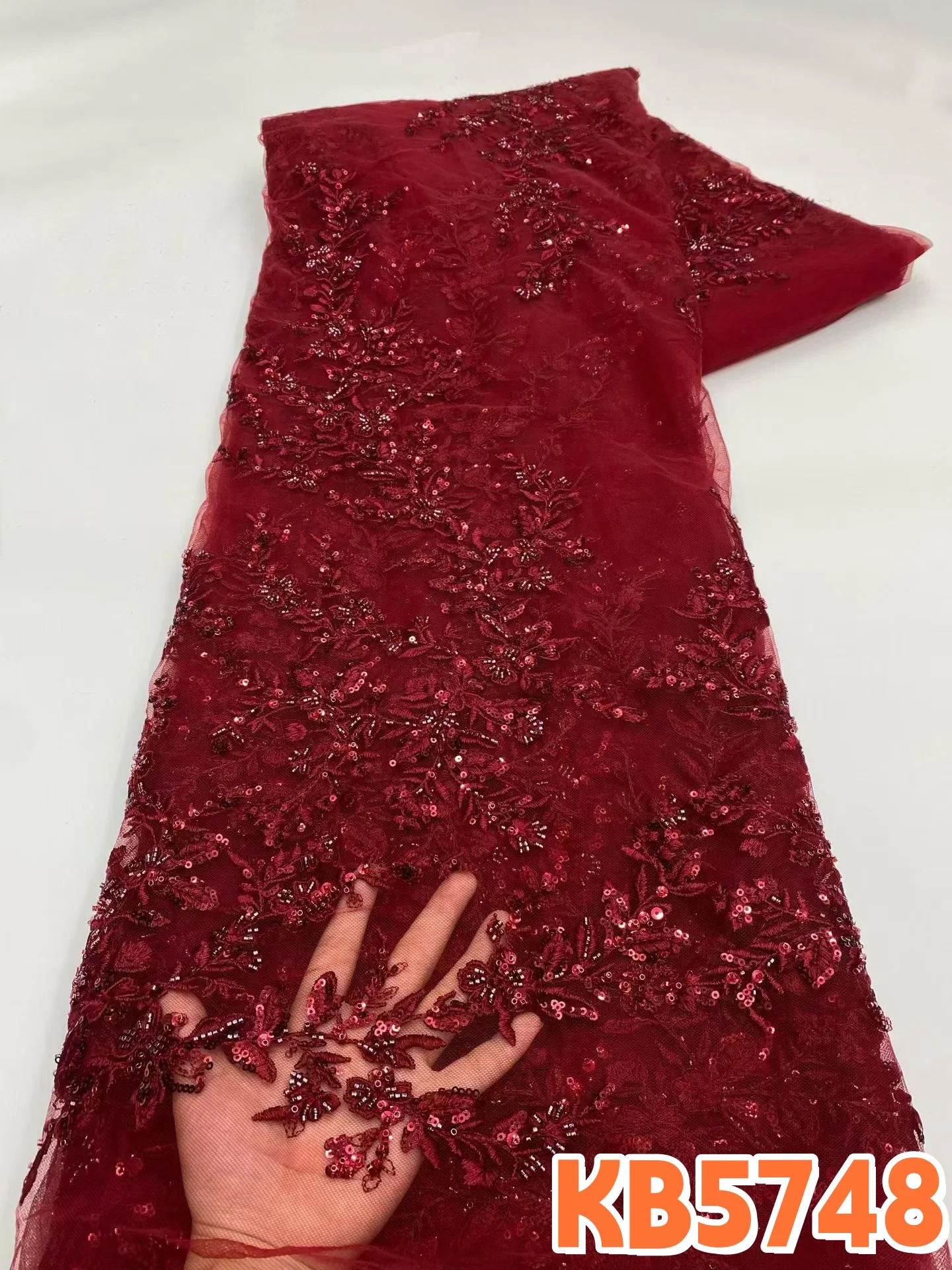 Afrikanischer Spitzenstoff, 5 Yards, hohe Qualität, 2024, Schwarz-Gold, Dubai, mit Perlen verzierte Spitzenstoffe, Pailletten, Tüllspitzenstoffe zum Nähen, KB5748