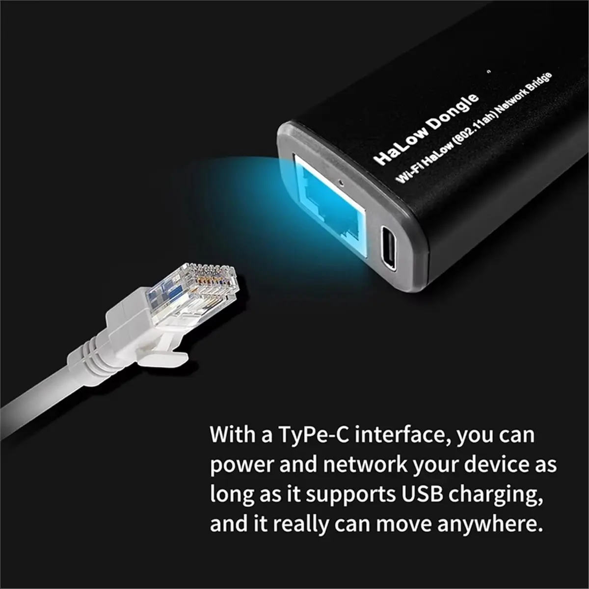 Wi-Fi HaLow Dongle V2 - 802.11ah Long Range Wireless Network Bridge Wi-Fi HaLow Ethernet Jumper