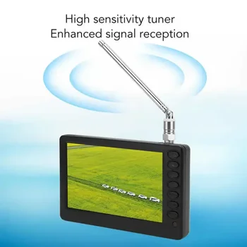 Mini digital television EU plug digital con wifi 5 inch portable TV smart tv 110‑220V ISDB TCompliant Rechargeable1080P