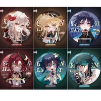 Game Genshin Impact Kaedehara Kazuha Wanderer Shikanoin Heizou Venti Xiao Cosplay Costume Badge Pin SPTE Tinplate Brooch Prop