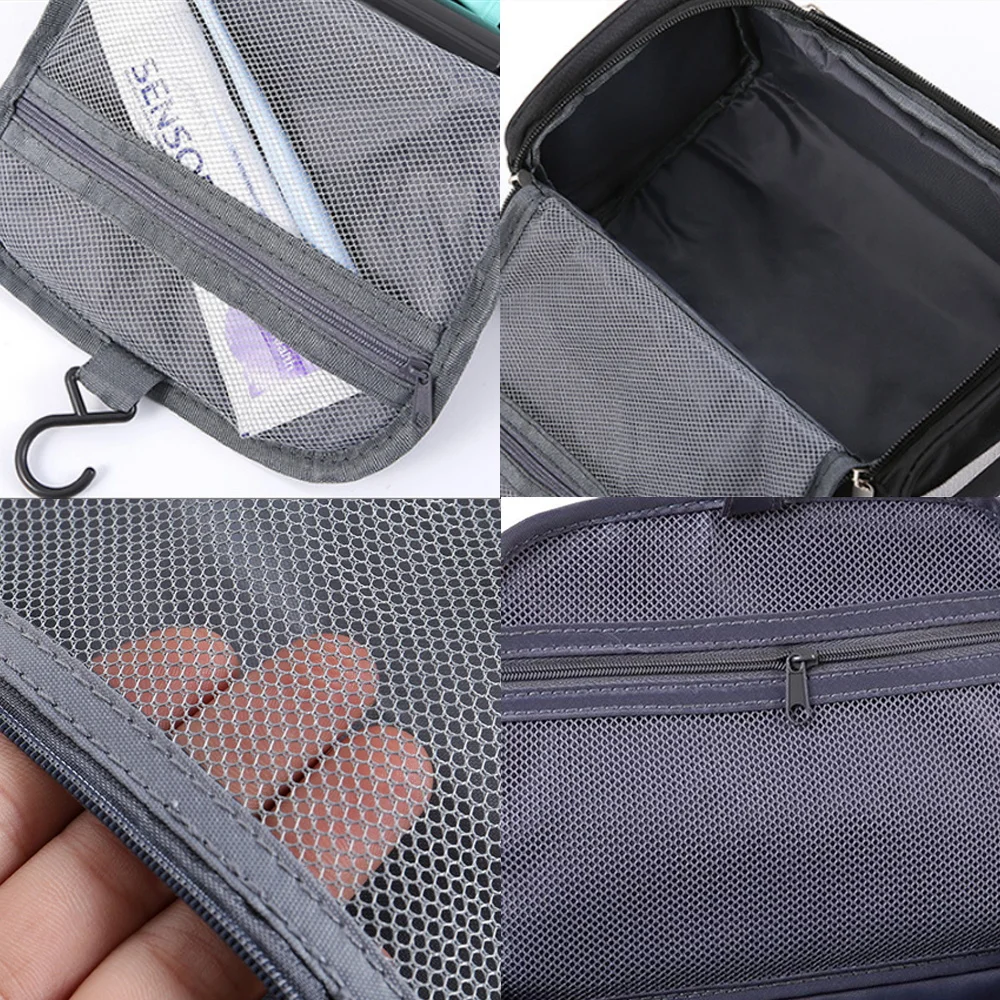 Waterproof Men Hanging Cosmetic Bag Travel Organizer Makeup Bag for Women Necessaries Make Up Case Wet and Dry Wash Toiletry Bag