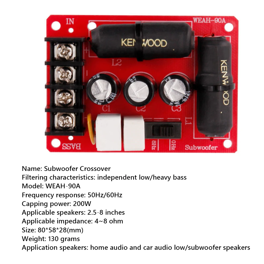 Haut-parleur de basse 40Hz-400Hz, caisson de basses, diviseur de fréquence, stéréo, bricolage, Crossover Audio