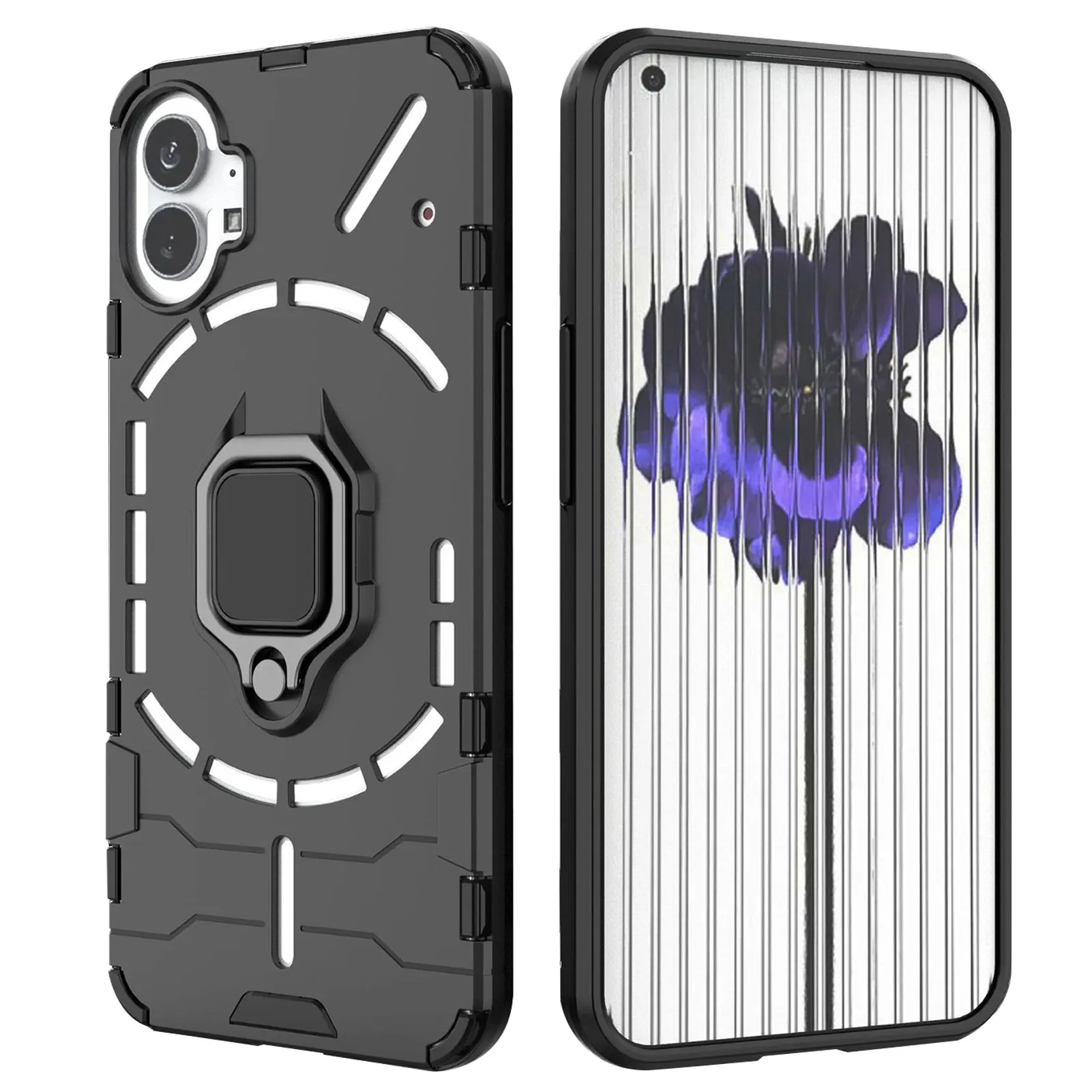 For Nothing Phones 1 Case With Ring Buckle Protection For Nothing Phone1 With Ring Holder Kickstand Case Shock Proof Cover