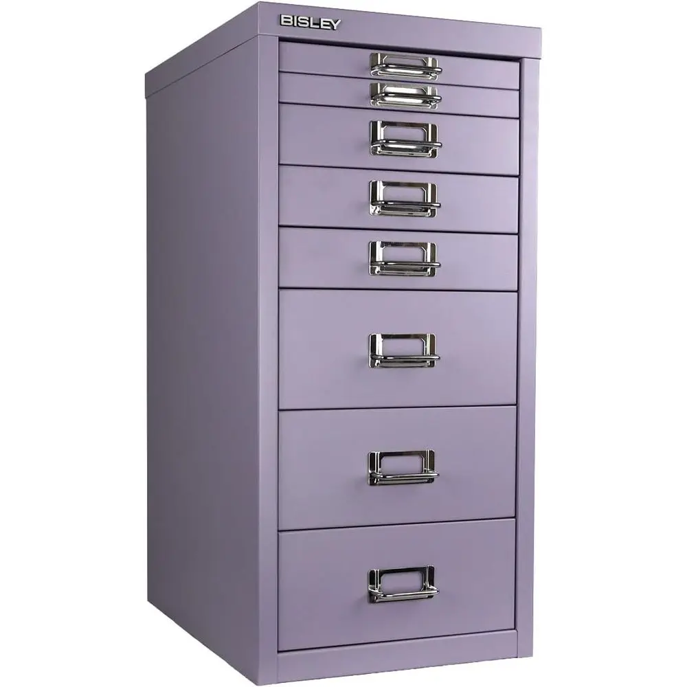 8-Der Steel Mulr Cabinet - Lilac, Chrome Pull Handles with Label Holders, Powder-Coated Steel, Removable Ders, its Under Most De