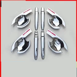 For Mitsubishi Outlander 2013-2019 High-quality ABS Chrome Door Handle Cover and Door Bowl Protection car covers