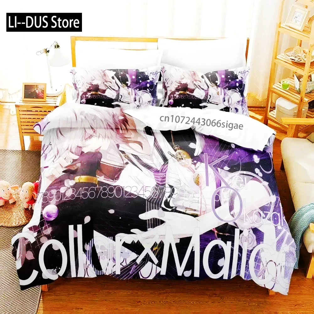 

3D Print Anime Game Collar X Malice Bedding Set Duvet Cover Bed Set Quilt Cover Pillowcase Comforter King Queen Size Boys Adult