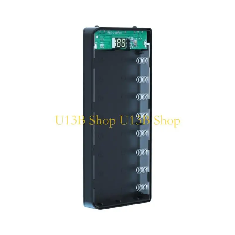 U13B 18650Battery Box DIY حامل للحالة Dual USB LCD Digital DIS
