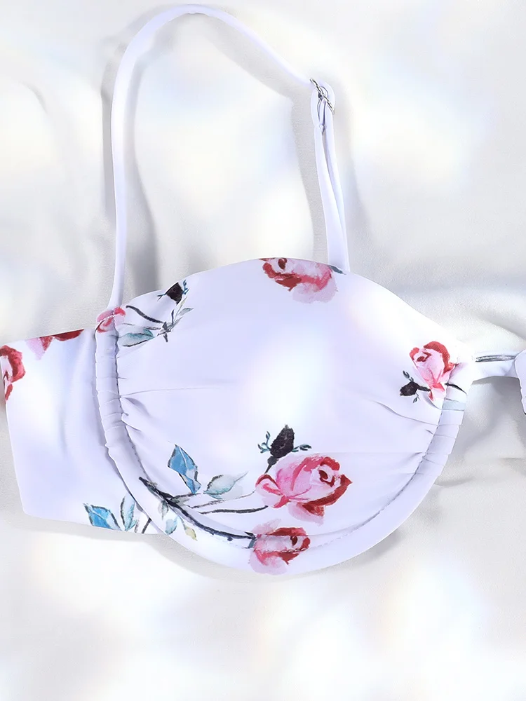 3 قطع مجموعة البكيني ملابس السباحة النسائية 2025 مثير رفع ثوب السباحة ضمادة البيكينيات منخفضة الخصر ملابس السباحة سلسلة بيكيني مجموعات #4