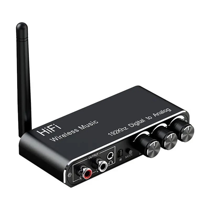 Sound Receiver Converter Bluetooth6.0 Optical Coaxial USB Inputs To AUX Output Digital To Analog Converter