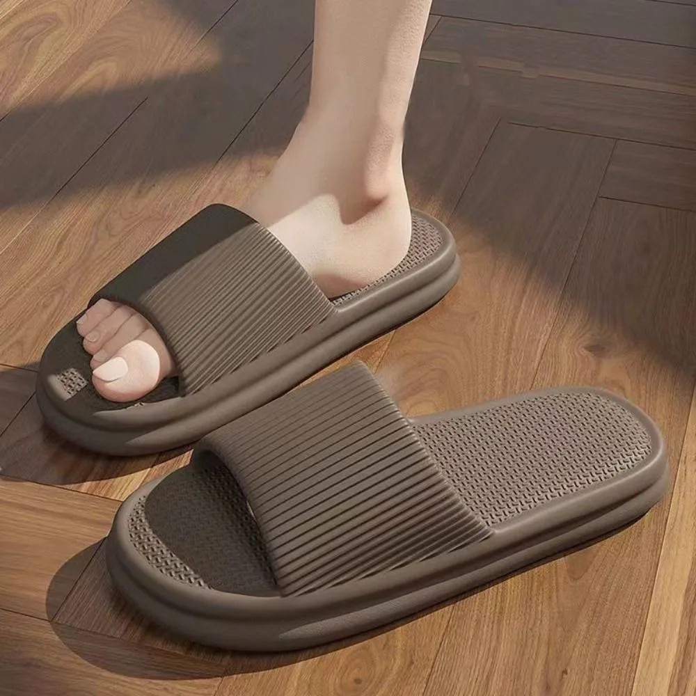 

Fashion Thick Platform Slippers Soft Sole Beach Shoes Couple Non-slip Flip Flops Slide Sandals Simplicity Unisex House Shoes