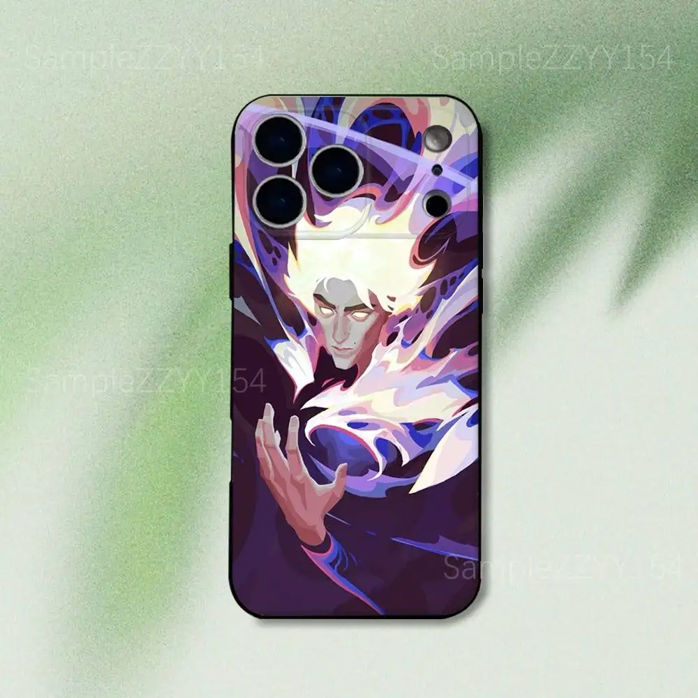 حافظة هاتف A-Arcane-es Viktor لهاتف iPhone 17,16,15,14,13,12,Pro,Max,Plus,E,SE4,Air,Mini Black Soft Funda