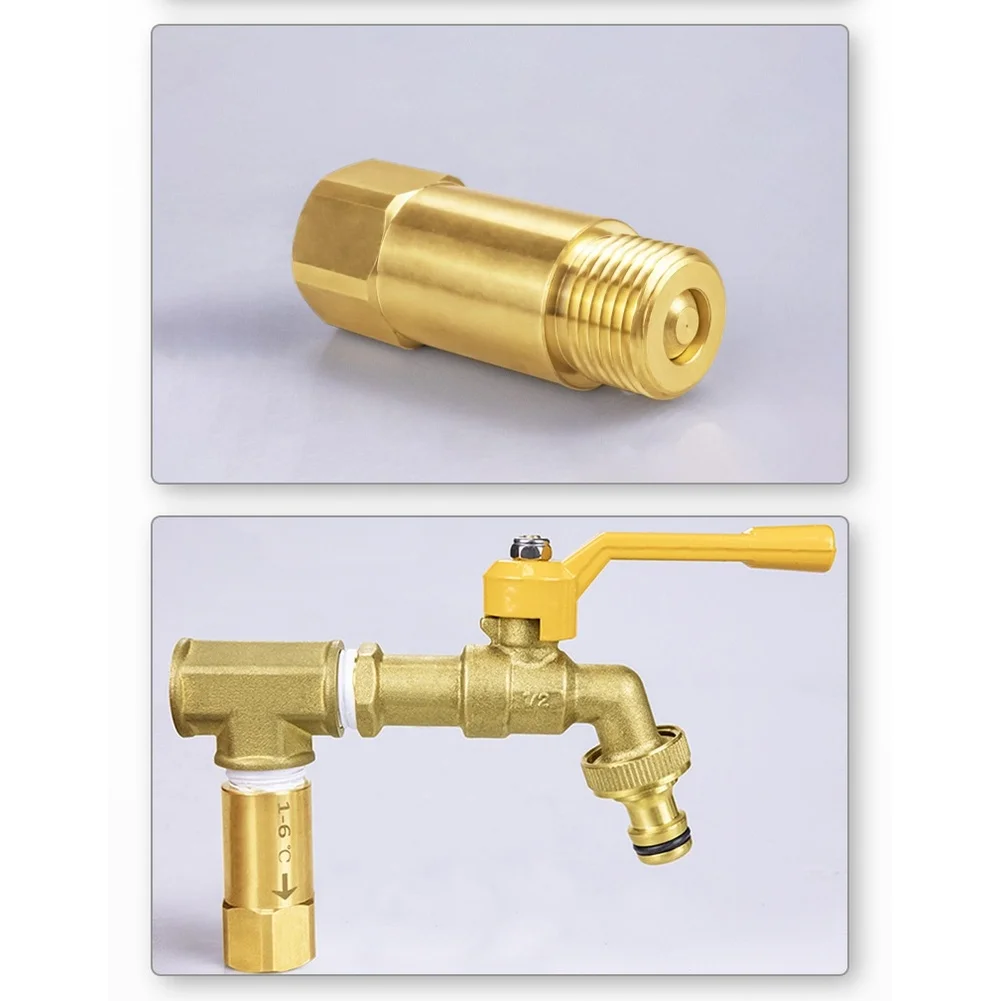 1/2Pcs Outdoor Faucet Freeze Protection Valve G1/2 Thread Brass Garden Lawn Faucet Freeze Protector DN15 1-6℃ 1-4℃