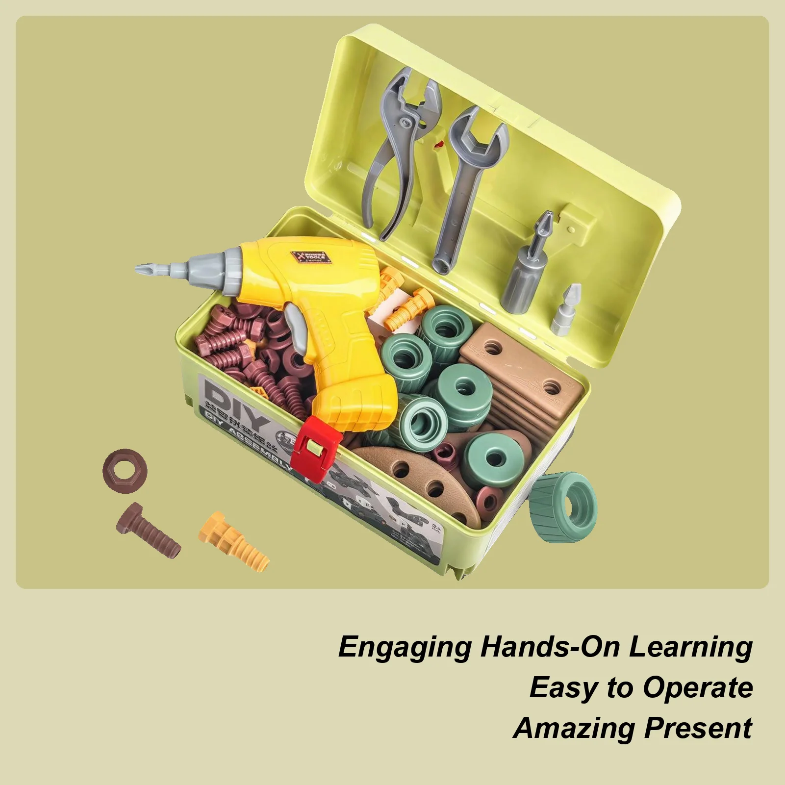 

Toddler Drill And Screw Toys Educational Drill Tool Toys Educational Learning Set For Kids Boys Toddler Construction Christmas