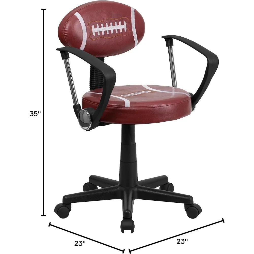 كرسي مكتب مهام دوار لكرة القدم من EMMA + OLIVER بأذرع