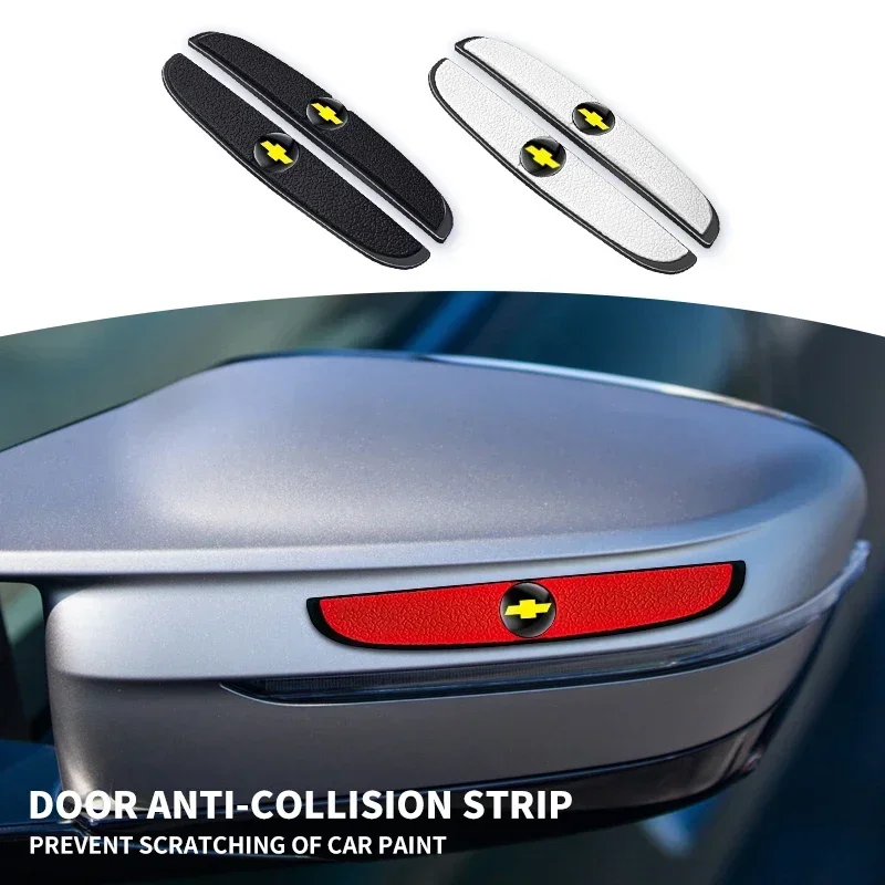 

4 шт. резиновая противоударная полоса, защитные наклейки для зеркала заднего вида на дверь автомобиля, аксессуары для Chevrolet Cruze Aveo Captiva Lacetti