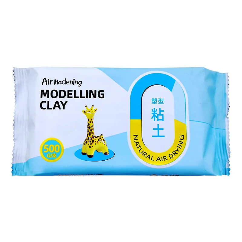 500g Air Dry Air Hardening Modelling Clay No Bake Molding Clay Diy Soft Pottery Clay Kids Handmade Sculpture Polymer Doll