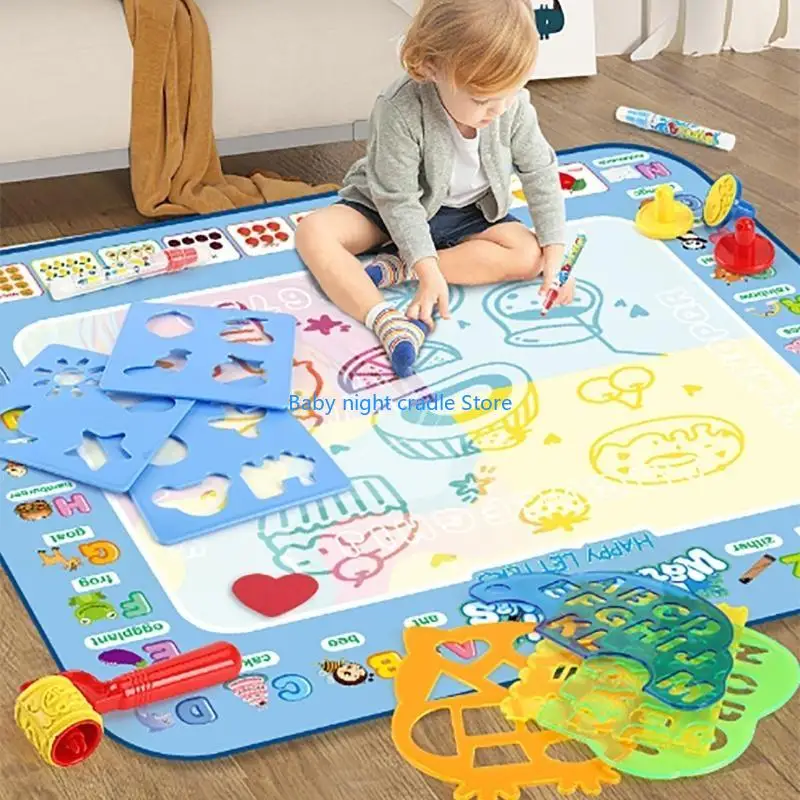 J2FF Doodling Mat reutilizable Mat pintura agua Toy para jardín infantes