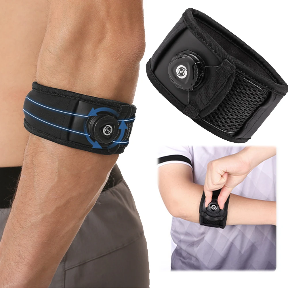 Adjustable Basketball Tennis Golf Elbow Support Breathable Golf Elbow Strap Non Slip Elbow Guard for Men Women Badminton Tennis