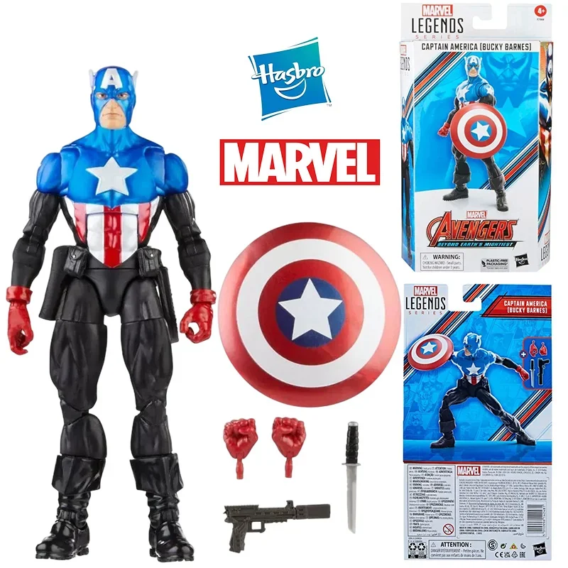 Hasbro Marvel Legends Captain America Bucky Barnes Avengers 60Th Annversary 16Cm Original Action Figure Model Toy Gift Collect