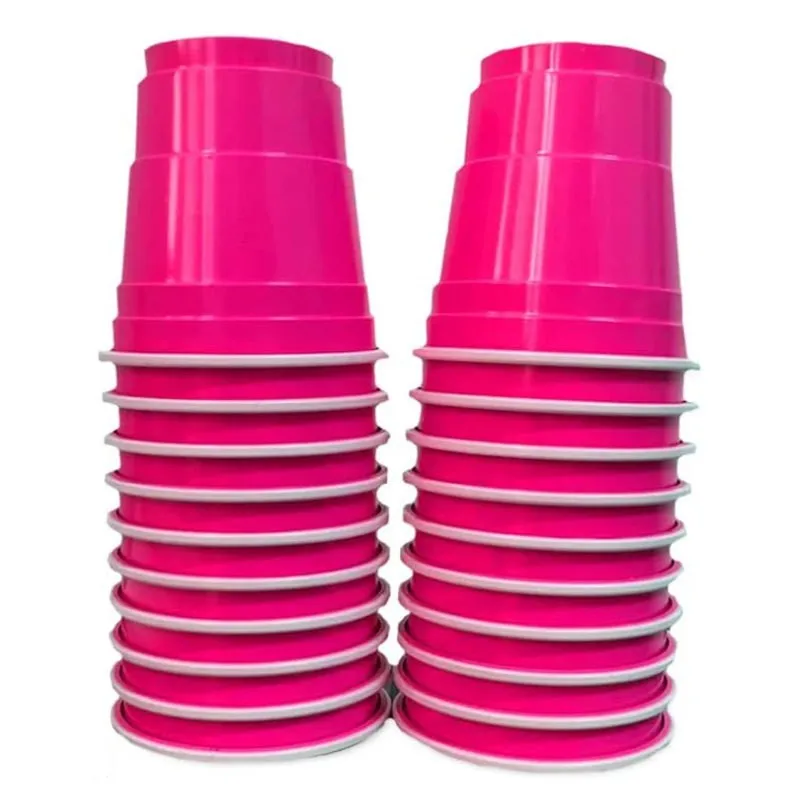 10pcs 500-55Ml Disposable Plastic Cups Restaurant Tableware Party Beerpong Game Drinking Cup Picnic Outdoor Barbecue Bar