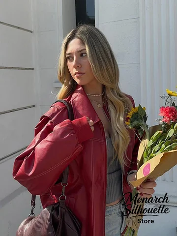 Женское укороченное пальто из полиэстера