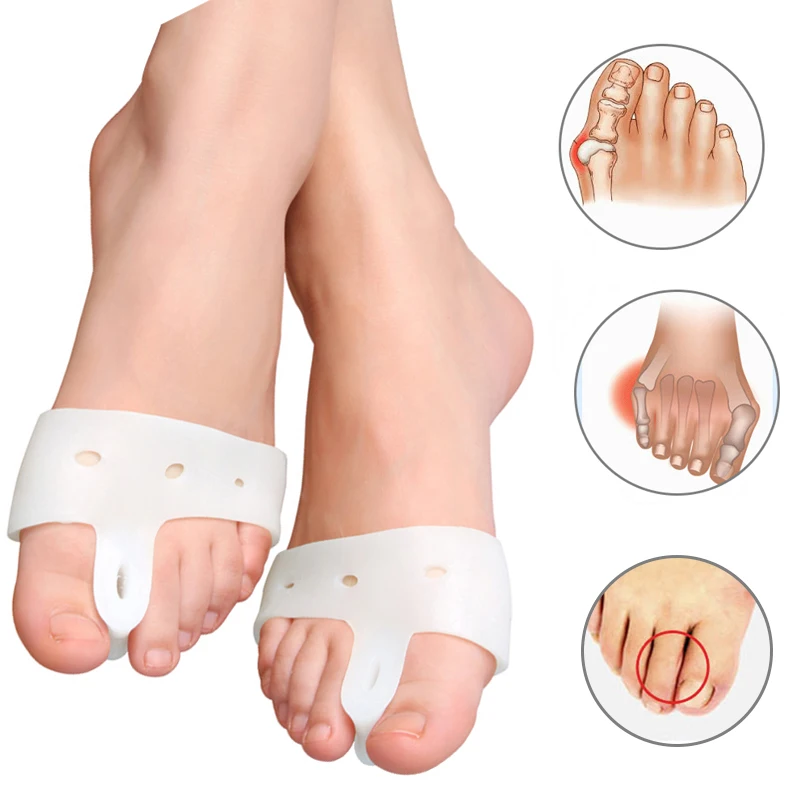 1Pair Big Bone Orthopedic Bunion Toe Separator Hallux Valgus Foot Care Correction Pedicure Braces Toes Separator