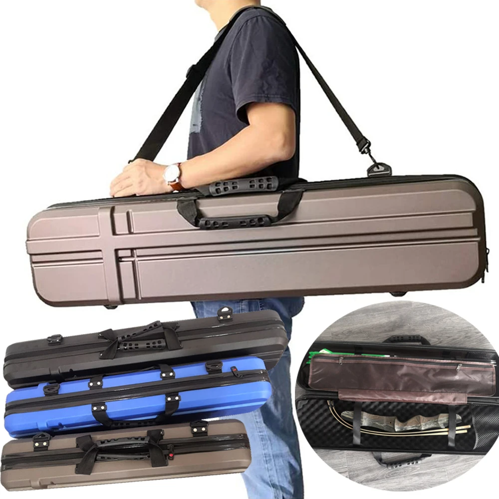 

Archery Takedown Recurve Bow Case ABS Hand Bag Single Shoulder Case 70/80/90cm Backpack for Hunting Outdoor Storage Pockets