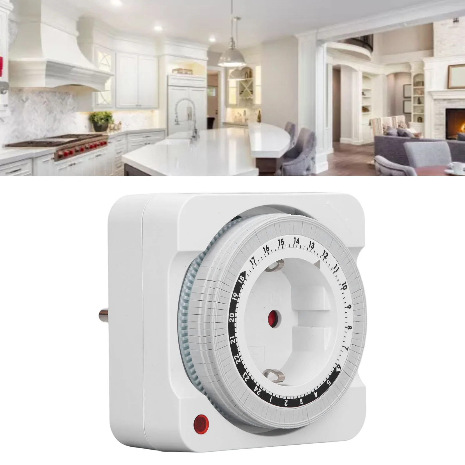 Timer Socket Mechanical 230V EU Plug 24 Hour 15 Minute Increment Automatic Countdown Outlet Timer for Electric Bike