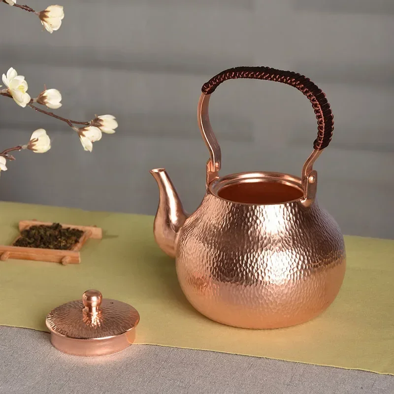 Teapot Large Teapot Set Japanese Copper Coffee Pots Vintage Tea Pot Set Handmade Water Jug Metal Kung Fu Tea Set Gift 1300ML