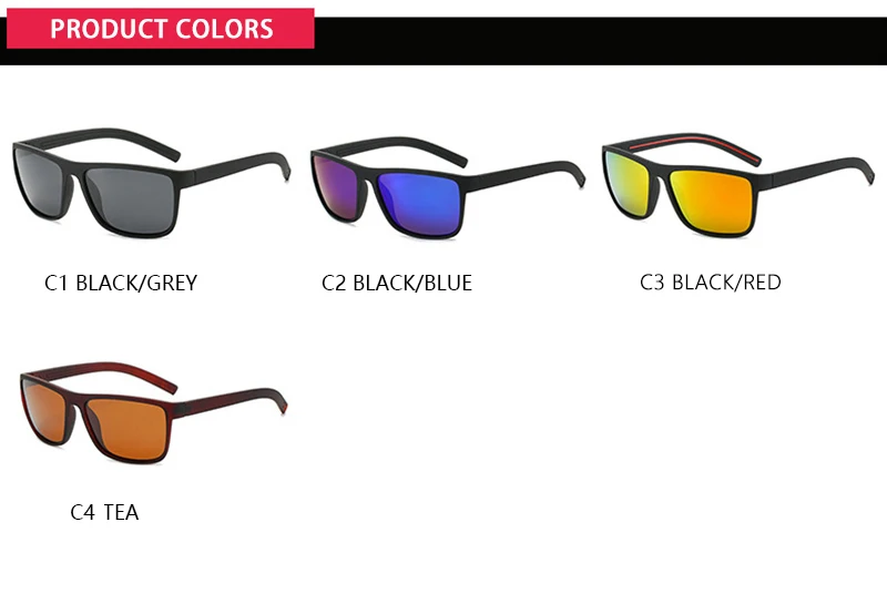 Klassische schwarze quadratische Sonnenbrille für Herren und Damen, Vintage-polarisierte Sonnenbrille für Herren, modisch, blau, zum Fahren, Reisen – Detail 7