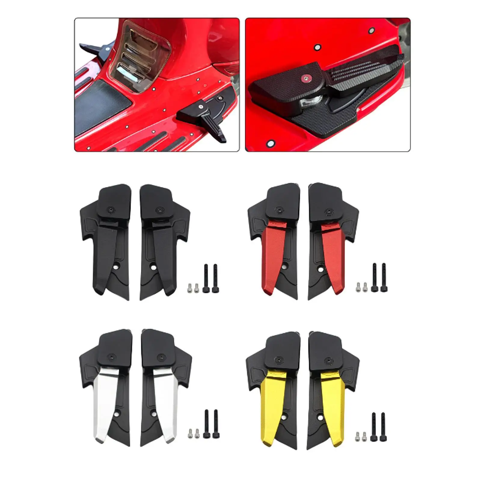 

Подставка для ног заднего пассажира мотоцикла, складные педали, простая установка для Vespa S125 S150 LX125 LX150 LT150, аксессуары