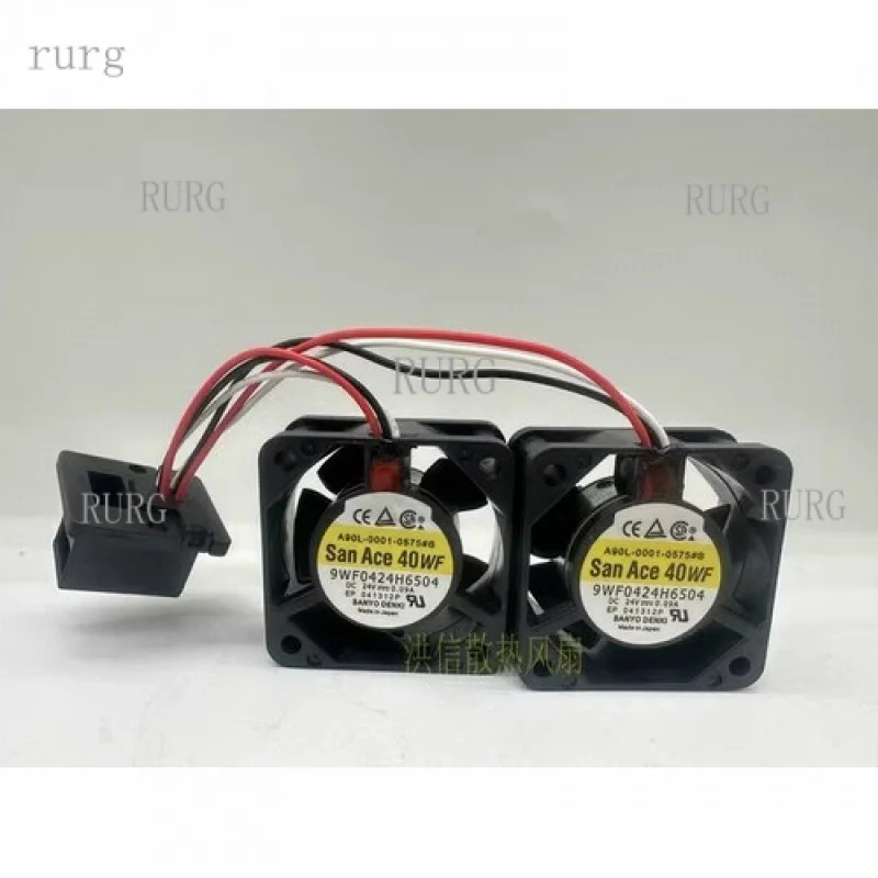 

L for SANYO Fan A90L-0001-0575#B fan 9WF0424H6504 DC24V 0.09A FANUC 3 wire 4cm