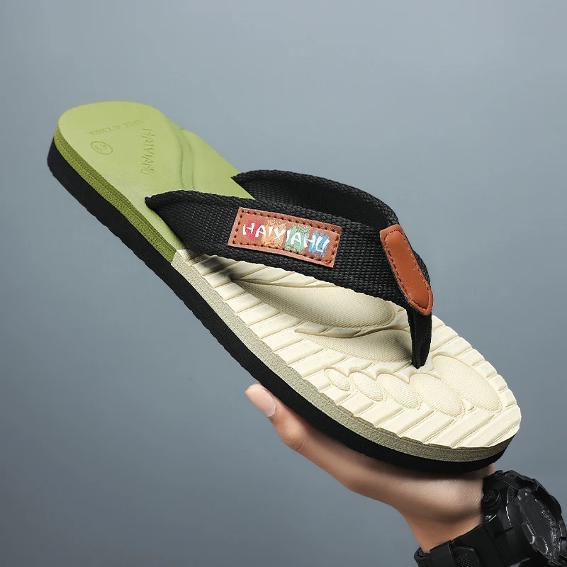 

Мужские тапочки, новые модные сандалии, уличные шлепанцы, повседневные дышащие мужские летние шлепанцы высокого качества, мужские пляжные тапочки