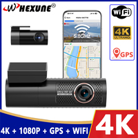 4K Dash cam Mini Camera Recorder GPS Wifi 24H Parking Dual Lens With 1080P Black Box Car DVR Video Camera Night Vision