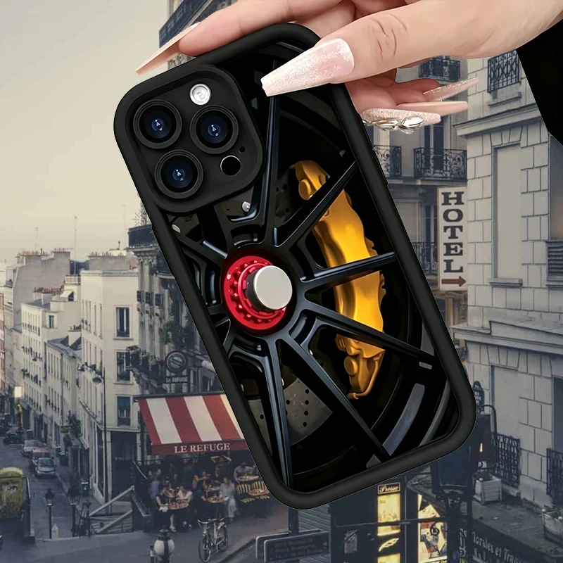 Minimalist JDM Wheel Hub Case for Samsung Galaxy A37 A36 A35 A34 A33 A32 A26 A24 A23 A17 A16 A15 A14 A13 A12 4G 5G A07 A06 Cover