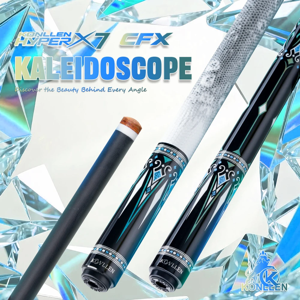 

KONLLEN Carbon Fiber Pool Cue 2.0 –58" Low Deflection Performance Cue for Improved Accuracy & Consistency, 12.5mm Tip, Pro Taper