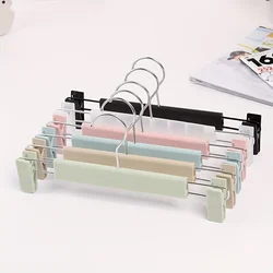 Home frosted plastic trouser rack strong seamless clip hangers to dry clothes