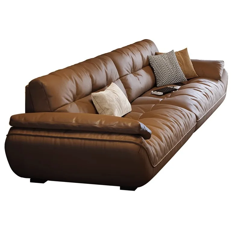 Anpassbares Ledersofa, einfaches modernes Wohnzimmer modern